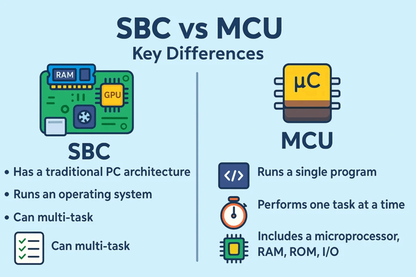 Microcontrollers vs Single Board Computers (SBCs)