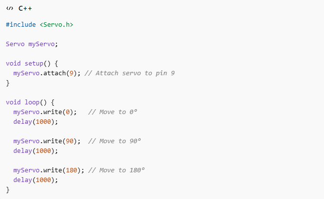 Basic Arduino Code Example